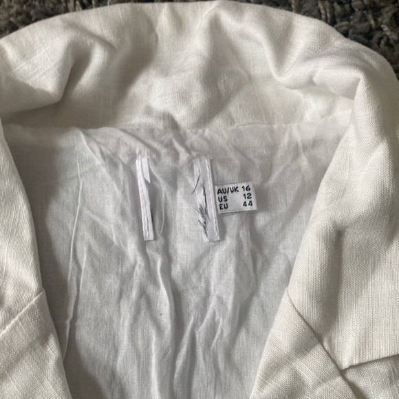 NWOT Princess Polly ADDISON SET White Two Piece Button Down Top and Shorts Sz 12 - Picture 10 of 16